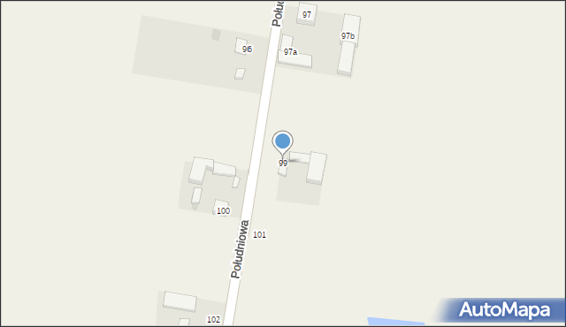 Łaznowska Wola, Południowa, 99, mapa Łaznowska Wola