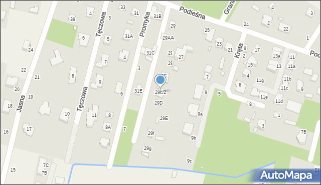 Łazy, Podleśna, 29c/2, mapa Łazy