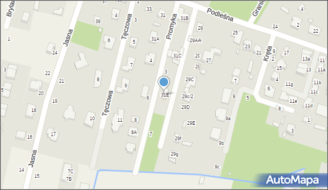 Łazy, Podleśna, 31E, mapa Łazy