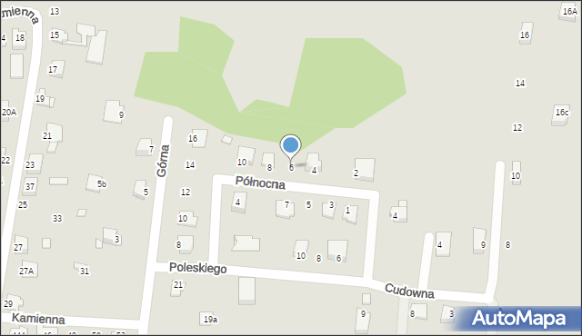 Łazy, Północna, 6, mapa Łazy