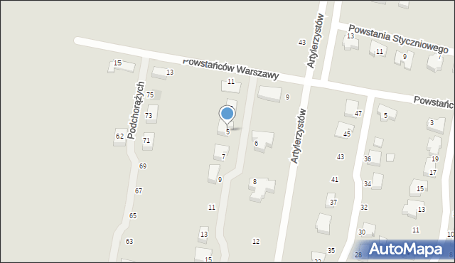 Lębork, Podchorążych, 5, mapa Lębork