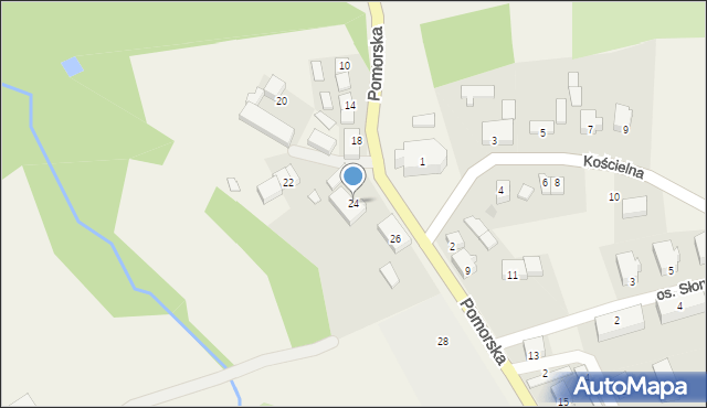 Łebunia, Pomorska, 24, mapa Łebunia