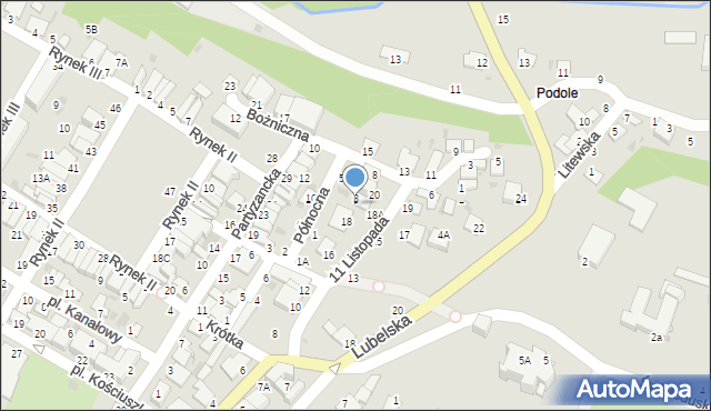 Łęczna, Północna, 3A, mapa Łęczna