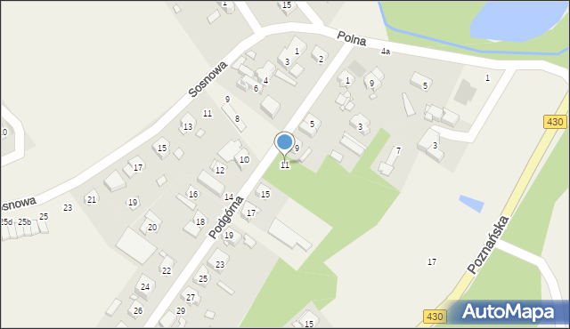 Łęczyca, Podgórna, 11, mapa Łęczyca