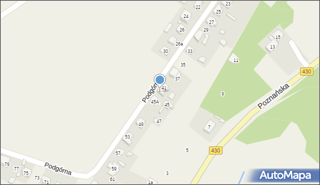 Łęczyca, Podgórna, 43, mapa Łęczyca