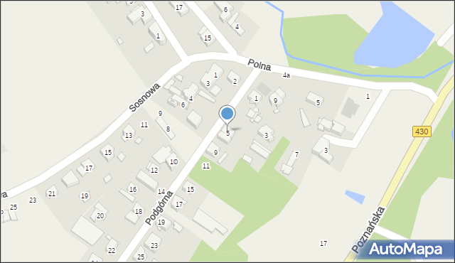 Łęczyca, Podgórna, 5, mapa Łęczyca