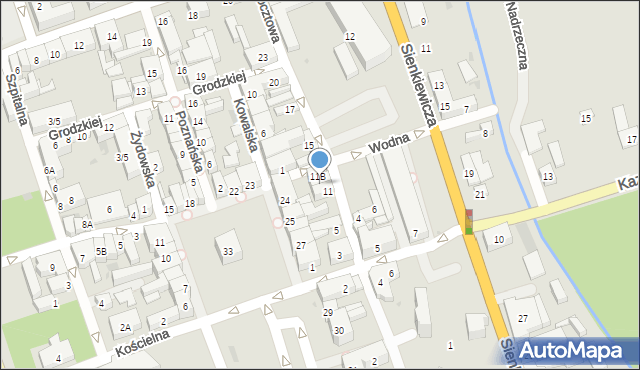 Łęczyca, Pocztowa, 9, mapa Łęczyca