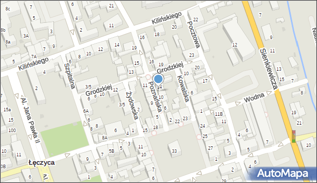 Łęczyca, Poznańska, 11a, mapa Łęczyca