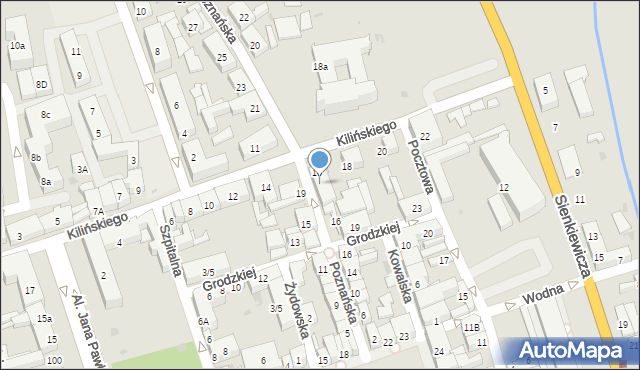 Łęczyca, Poznańska, 18, mapa Łęczyca