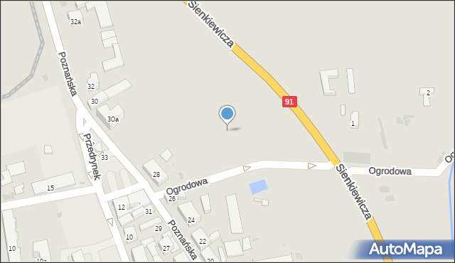 Łęczyca, Poznańska, 28a, mapa Łęczyca