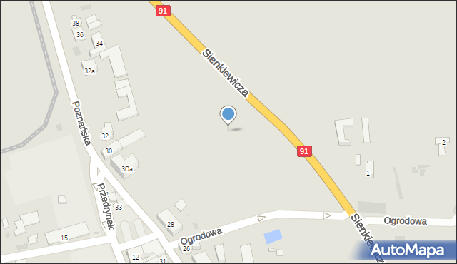 Łęczyca, Poznańska, 28b, mapa Łęczyca