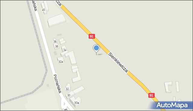 Łęczyca, Poznańska, 28c, mapa Łęczyca