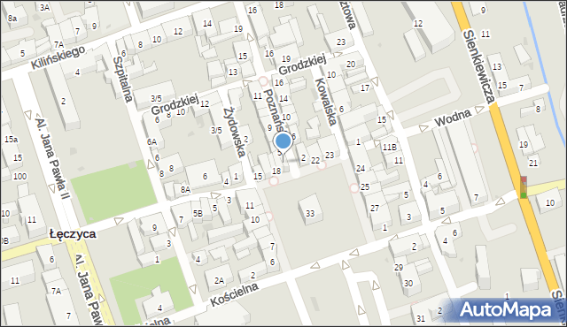 Łęczyca, Poznańska, 3, mapa Łęczyca