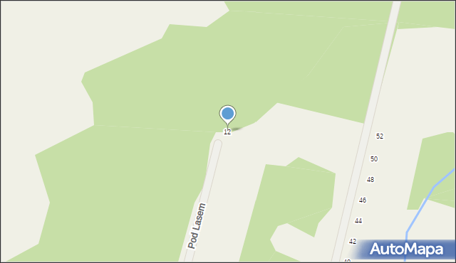 Łęczyce, Pod Lasem, 12, mapa Łęczyce