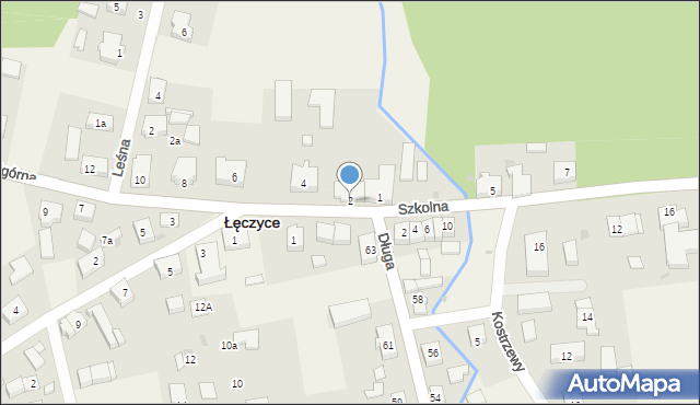 Łęczyce, Podgórna, 2, mapa Łęczyce