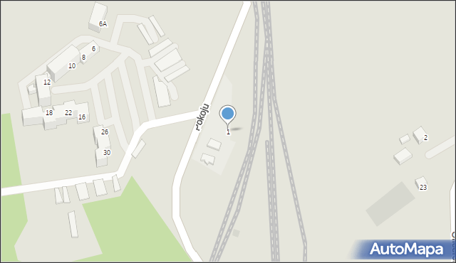 Lędziny, Pokoju, 1, mapa Lędziny