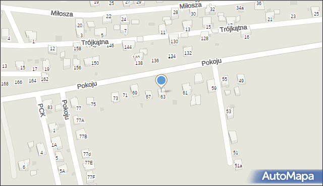 Lędziny, Pokoju, 65, mapa Lędziny