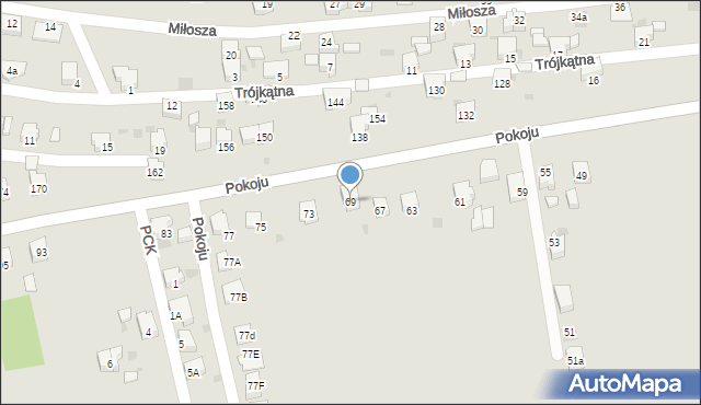 Lędziny, Pokoju, 69, mapa Lędziny