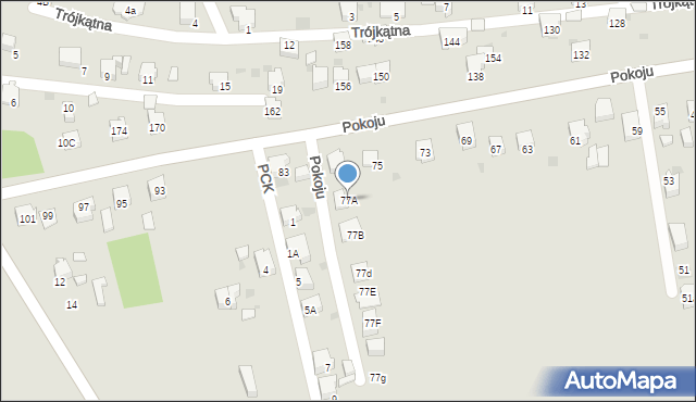 Lędziny, Pokoju, 77A, mapa Lędziny