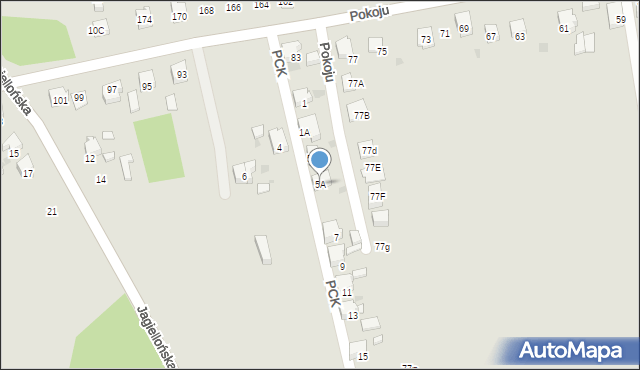 Lędziny, Polskiego Czerwonego Krzyża, 5A, mapa Lędziny