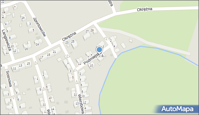 Legnica, Podmiejska, 8, mapa Legnicy