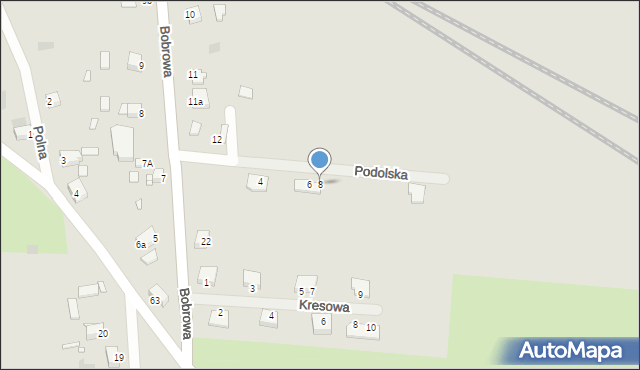 Legnica, Podolska, 8, mapa Legnicy