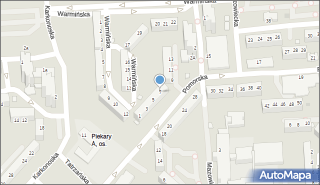 Legnica, Pomorska, 7, mapa Legnicy