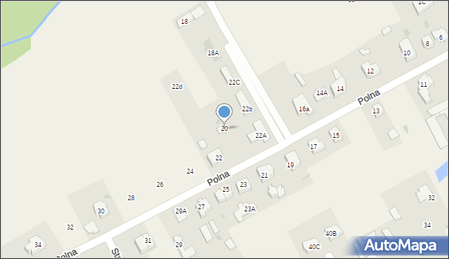 Łęgowo, Polna, 20, mapa Łęgowo