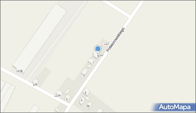 Łęka Mroczeńska, Potworowskiego Piotra, 9, mapa Łęka Mroczeńska