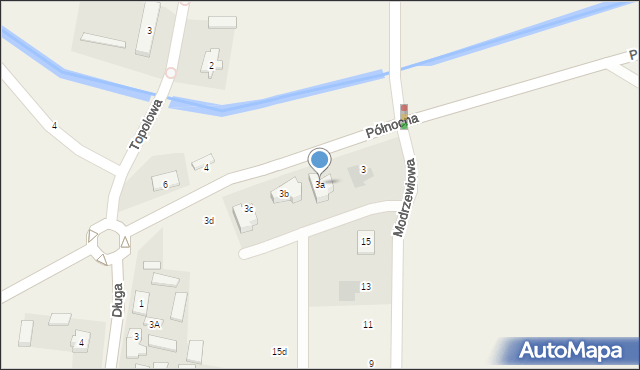 Łękińsko, Północna, 3a, mapa Łękińsko