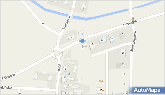 Łękińsko, Północna, 3d, mapa Łękińsko