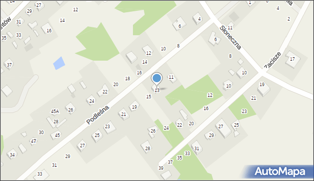 Leoncin, Podleśna, 13, mapa Leoncin