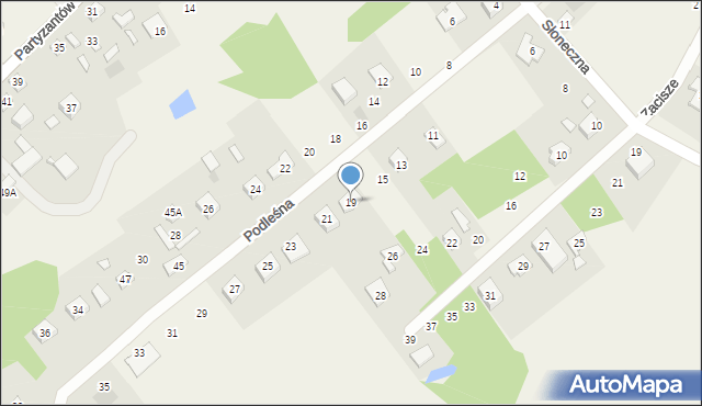 Leoncin, Podleśna, 19, mapa Leoncin