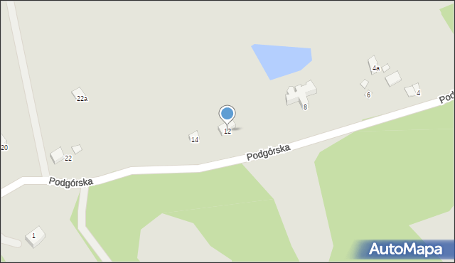 Lesko, Podgórska, 12, mapa Lesko