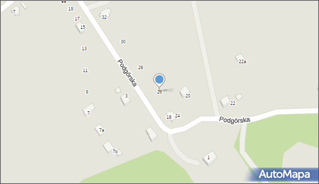 Lesko, Podgórska, 26, mapa Lesko