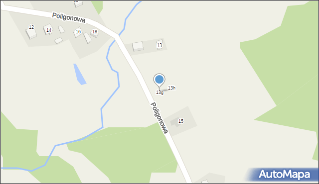 Leśniakowizna, Poligonowa, 13g, mapa Leśniakowizna