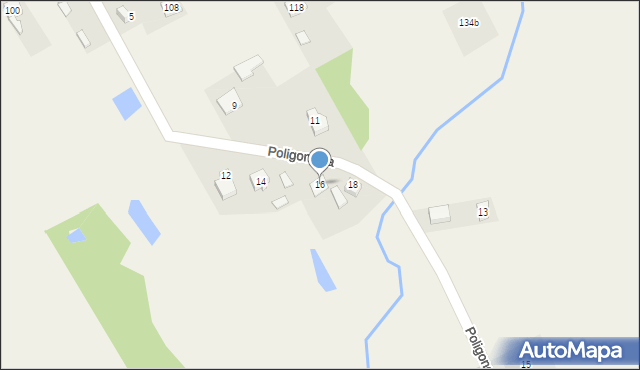 Leśniakowizna, Poligonowa, 16, mapa Leśniakowizna