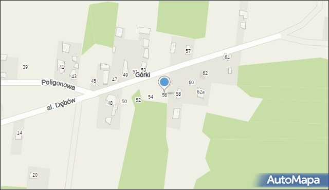 Leśniakowizna, Poligonowa, 56, mapa Leśniakowizna