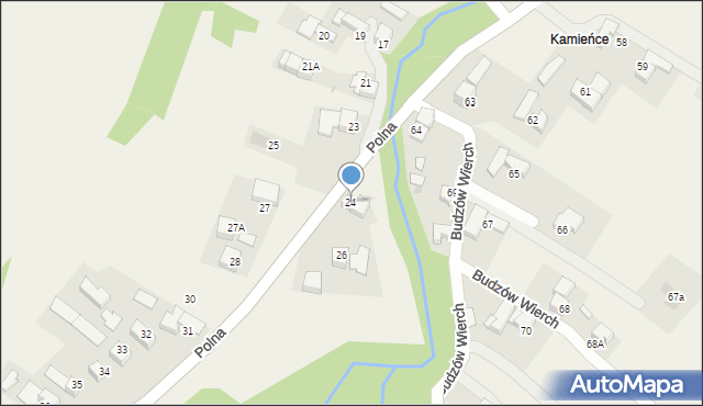 Leśnica, Polna, 24, mapa Leśnica