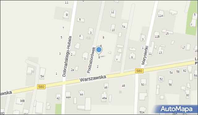 Leszno, Podzaborówek, 4, mapa Leszno