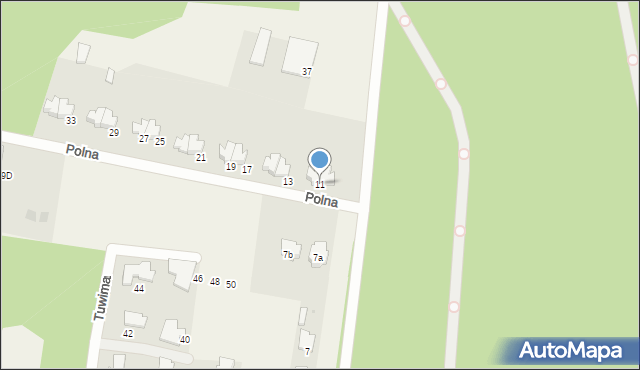 Leszno, Polna, 11, mapa Leszno