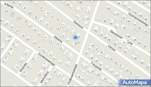 Leszno, Podkowińskiego Władysława, 13, mapa Leszno