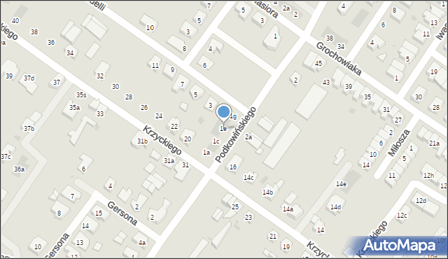 Leszno, Podkowińskiego Władysława, 1e, mapa Leszno