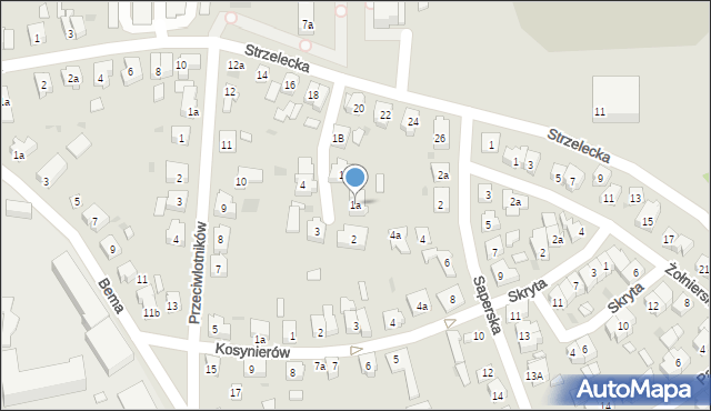 Leszno, Powstańców Śląskich, 1a, mapa Leszno