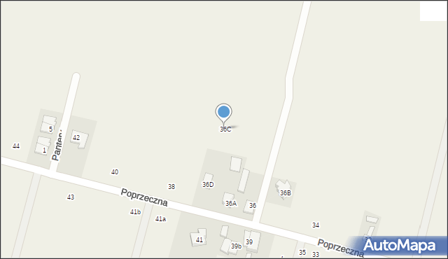Lesznowola, Poprzeczna, 36C, mapa Lesznowola