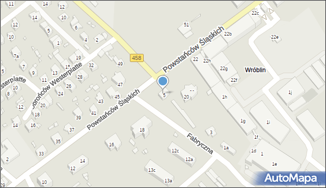 Lewin Brzeski, Powstańców Śląskich, 20b, mapa Lewin Brzeski