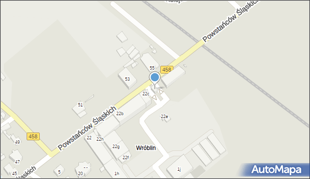 Lewin Brzeski, Powstańców Śląskich, 22d, mapa Lewin Brzeski