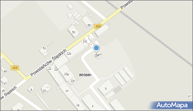 Lewin Brzeski, Powstańców Śląskich, 22e, mapa Lewin Brzeski