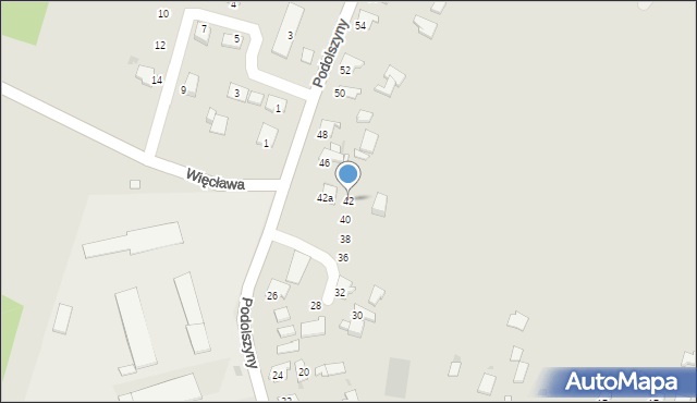 Leżajsk, Podolszyny, 42, mapa Leżajsk