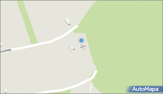 Leżajsk, Podzwierzyniec, 124, mapa Leżajsk